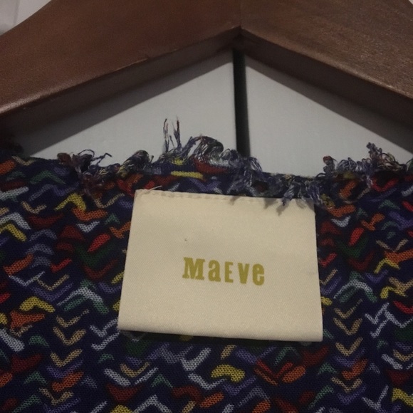 Anthropologie Maeve Tank Top Pintuck Frayed Hem - Picture 4 of 6